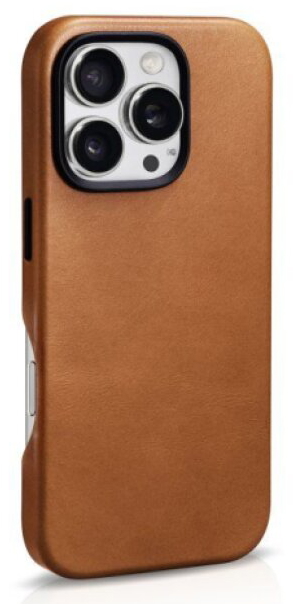 Kožený obal na iPhone 16 Pro MAX - iCarer, OilWax MagSafe Camel