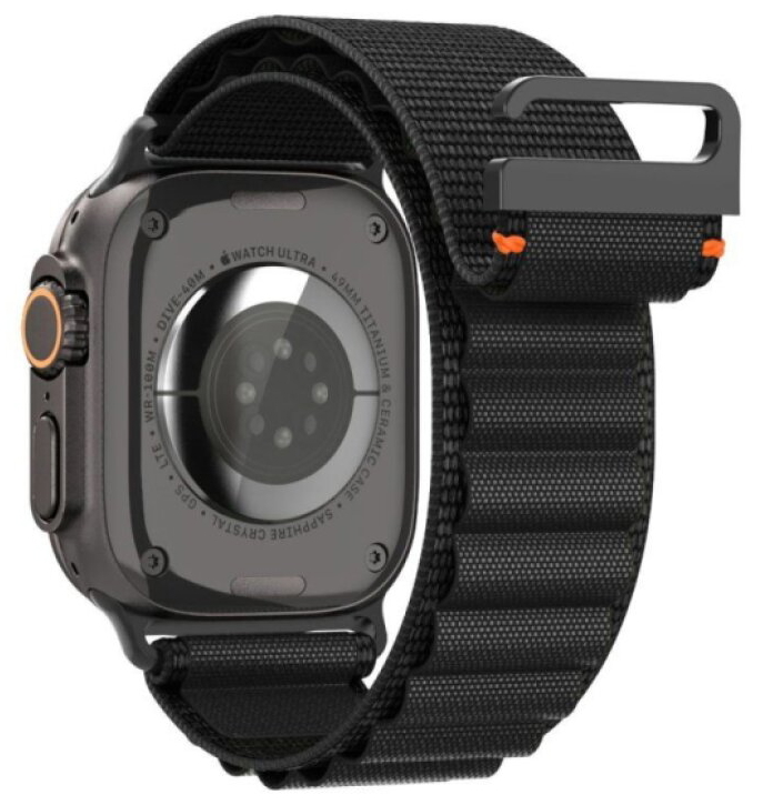Řemínek na Apple Watch 44mm / 45mm / 46mm / 49mm - Spigen, WBF1 Black