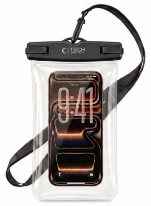 Plážové voděodolné pouzdro na mobil - Tech-Protect, UWC7 Universal Black