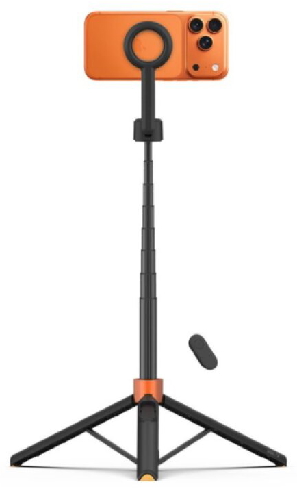 Selfie tyč s Bluetooth ovladačem a stojánkem - Tech-Protect, L10S MagSafe Selfie Stick Tripod Black