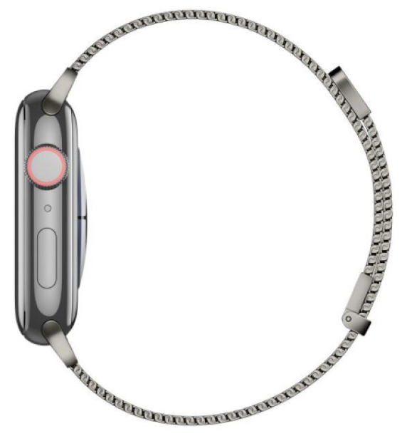 Řemínek na Apple Watch 38mm / 40mm / 41mm / 42mm - DuxDucis, Milanese Pro Graphite