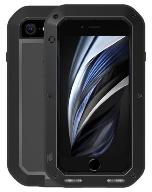 Ochranný kryt pro iPhone 7 / 8 / SE (2020/2022) - LOVE MEI, Powerful Black