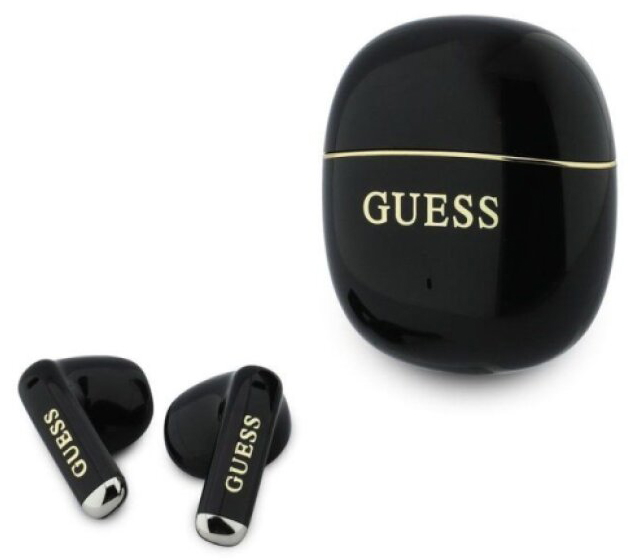 Bezdrátová sluchátka - Guess, Gold Line Glossy Black