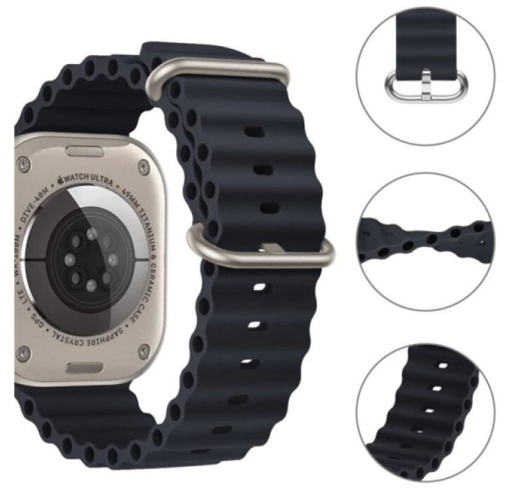 Řemínek pro Apple Watch 44mm / 45mm / 46mm / 49mm - Tech-Protect, Iconband Pro Black