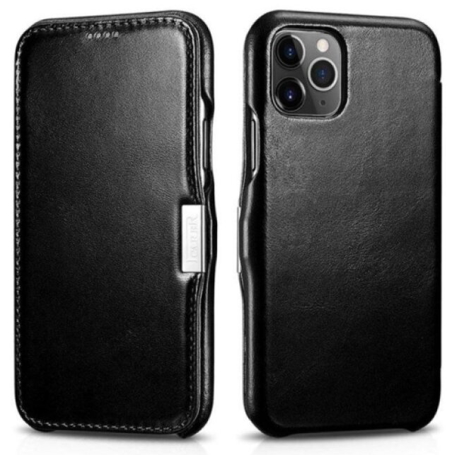 Knížkové pouzdro pro iPhone 11 Pro - iCarer, Vintage Black