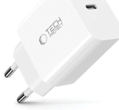 Rychlá USB-C nabíječka do sítě - Tech-Protect, NC20W PD20W White