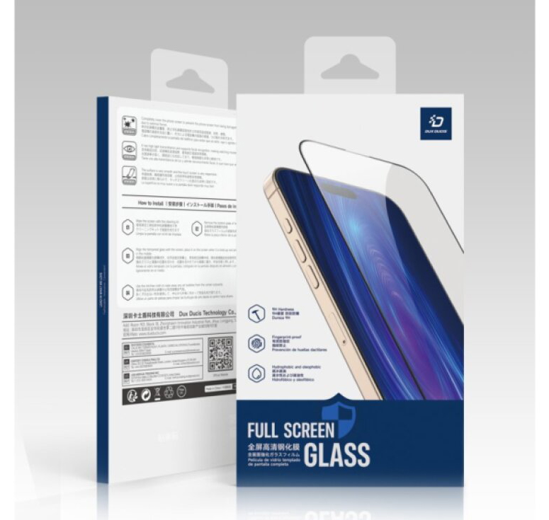 Ochranné tvrzené sklo na iPhone Air - DuxDucis, Full Glass Black