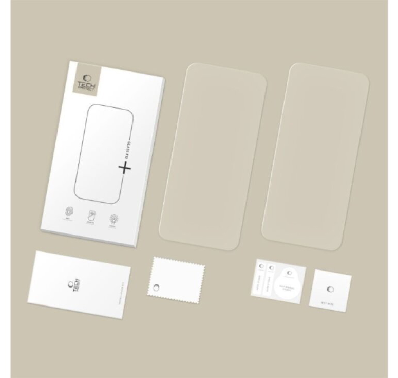 Hybridní ochranné sklo na iPhone 17 Pro MAX - Tech-Protect, Glass Fit+ Clear (2ks)