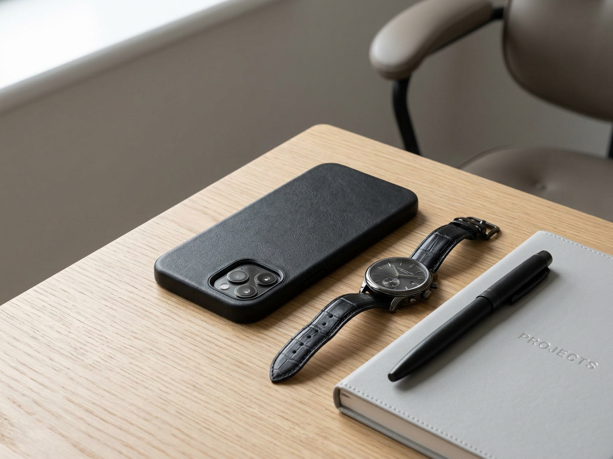 Kožený kryt na iPhone 12 mini - iCarer, Real Leather with MagSafe Black