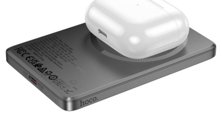 Powerbanka s MagSafe pro iPhone - Hoco, Q26A Joy PD20W 5000mAh Metal Gray