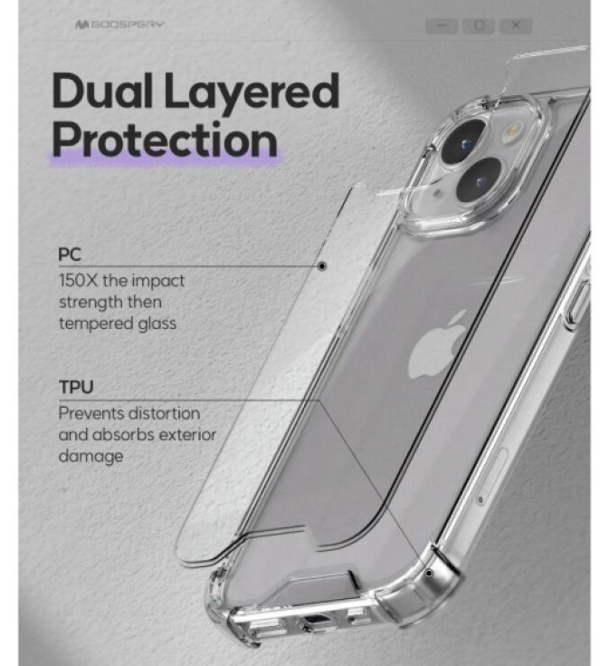 Ochranný kryt na iPhone 15 - Mercury, SuperProtect Transparent