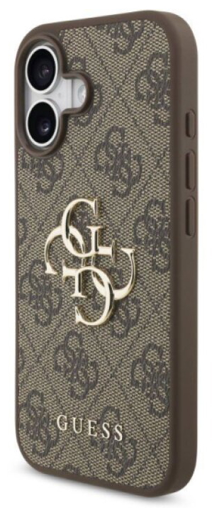 Ochranný kryt na iPhone 17 - Guess, 4G Metal Logo Brown
