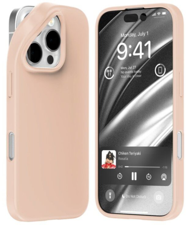 Ochranný kryt na iPhone 16 Pro - Mercury, Soft Feeling Pink Sand