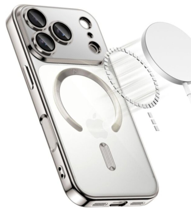 Ochranný kryt na iPhone 17 Pro MAX - Tech-Protect, Magflex MagSafe Shiny Silver