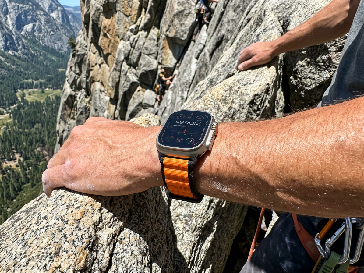 Řemínek pro Apple Watch 44mm / 45mm / 46mm / 49mm - Hoco, WA20 Climbing Black Orange
