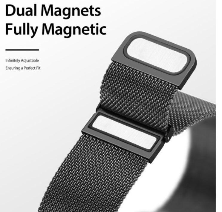Řemínek pro Apple Watch 38mm / 40mm / 41mm / 42mm - DuxDucis, Milanese Black