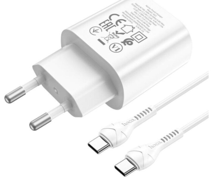 Rychlá USB-C nabíječka do sítě - Hoco, N22 Jetta PD25W + USB-C kabel