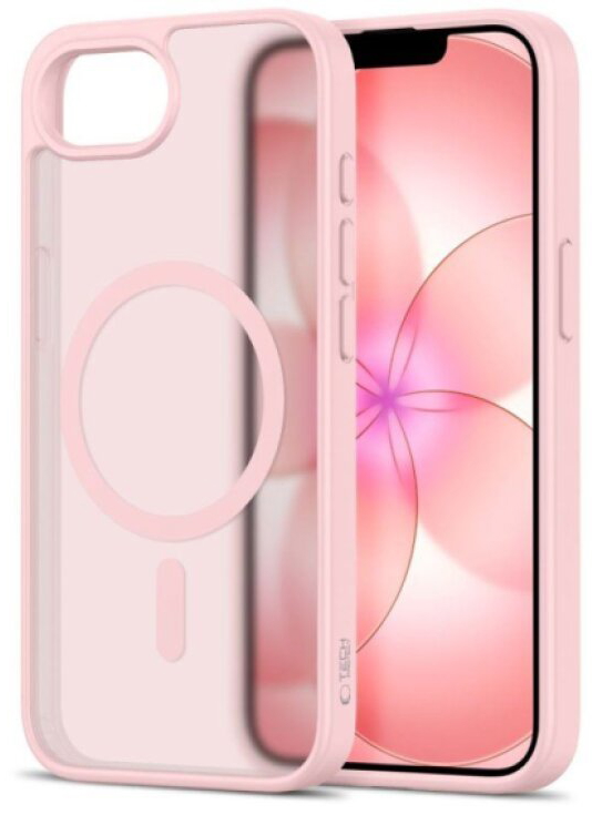 Ochranný kryt na iPhone 17e / 16e - Tech-Protect, Basicmag MagSafe Matte Pink