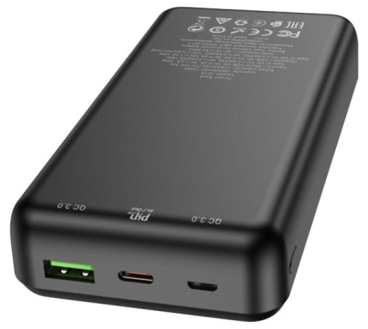 Externí baterie / powerbanka - HOCO, J87A Tacker PD20W+QC3.0 20000mAh Black