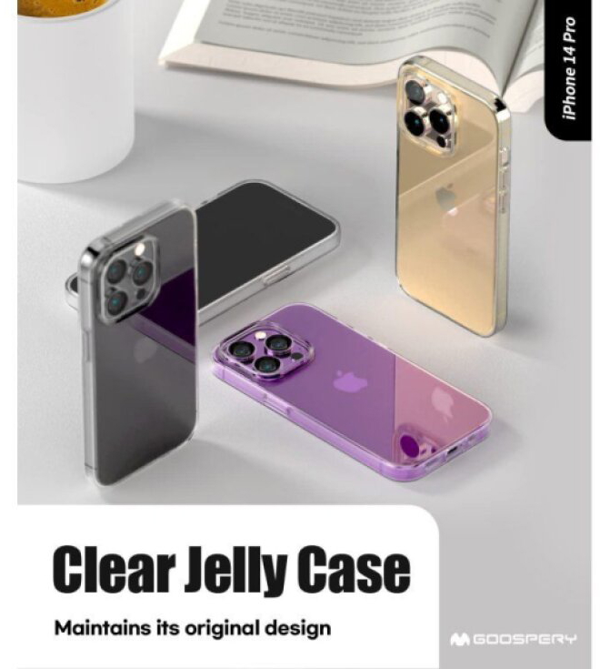 Ochranný kryt pro iPhone 14 Pro MAX - Mercury, Jelly Transparent