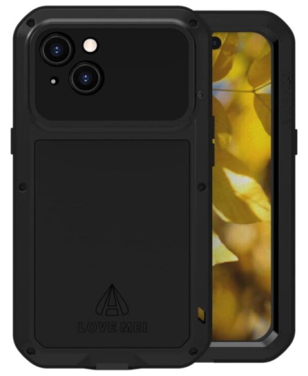 Ochranný kryt na iPhone 15 - LOVE MEI, Powerful Black