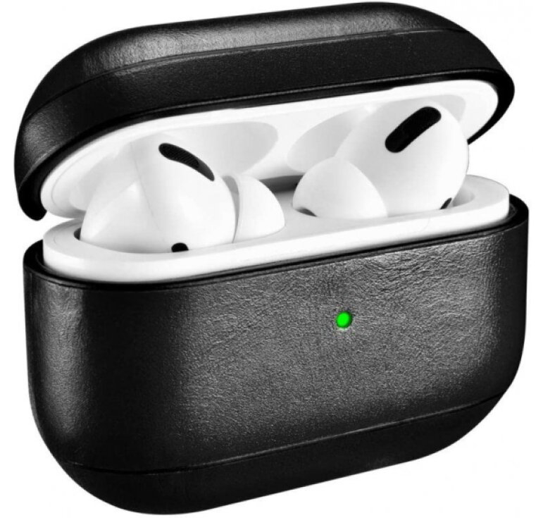 Kožené pouzdro na sluchátka AirPods Pro 1/2 - iCarer, Vintage Black