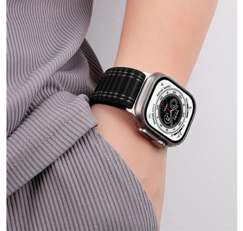 Řemínek pro Apple Watch 38mm / 40mm / 41mm / 42mm - Hoco, WA42 Fabric Black