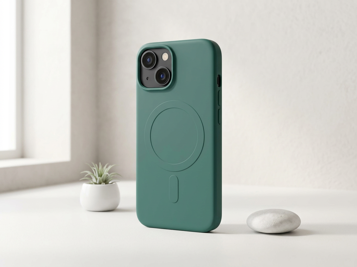Ochranný kryt na iPhone 13 mini - Mercury, SemiSilicon MagSafe Green