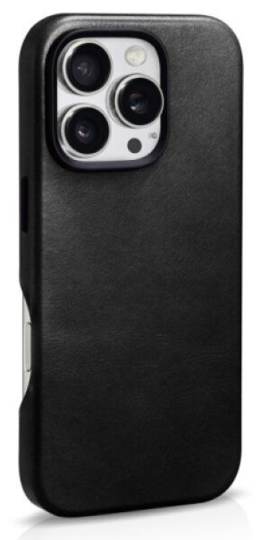Kožený obal na iPhone 16 Pro MAX - iCarer, OilWax MagSafe Black