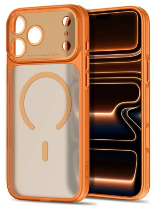 Ochranný kryt na iPhone 17 Pro MAX / 18 Pro MAX - Tech-Protect, MagPrime MagSafe CC Cosmic Orange