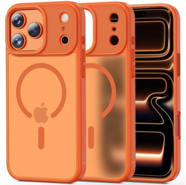 Ochranný kryt na iPhone 17 Pro MAX - Tech-Protect, Magmat MagSafe Matte Orange
