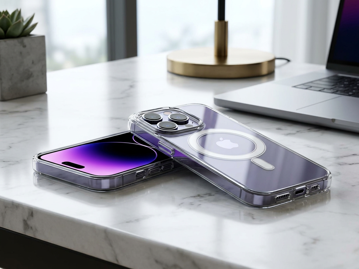 Ochranný kryt na iPhone 14 Pro - Mercury, JelHard MagSafe Transparent