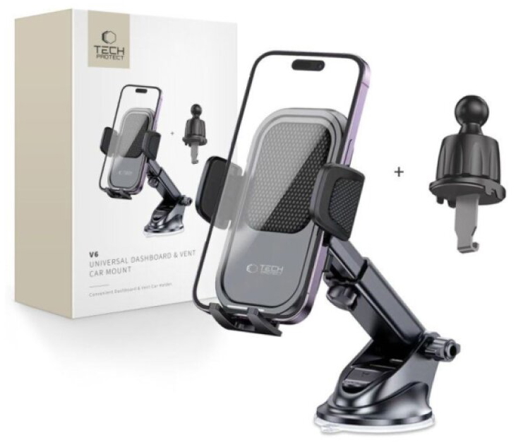 Univerzální držák mobilu do auta - Tech-Protect, V6 Dashboard & Vent