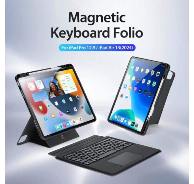Klávesnice na iPad Air 13 (2024-2026) - DuxDucis, DK Keyboard Black