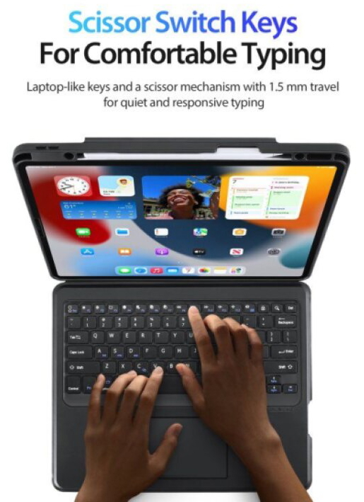 Klávesnice na iPad Air 13 (2024-2026) - DuxDucis, DK Keyboard Black