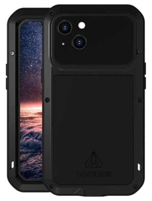 Ochranný kryt pro iPhone 13 - LOVE MEI, Powerful Black