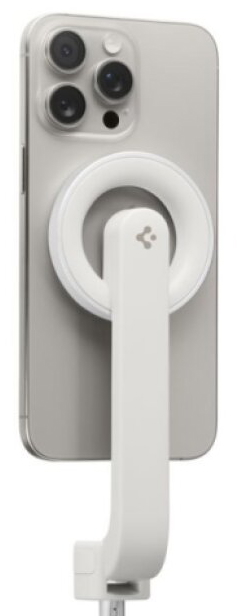 Selfie tyč s Bluetooth ovladačem a stojánkem - Spigen, S571W MagSafe Beige
