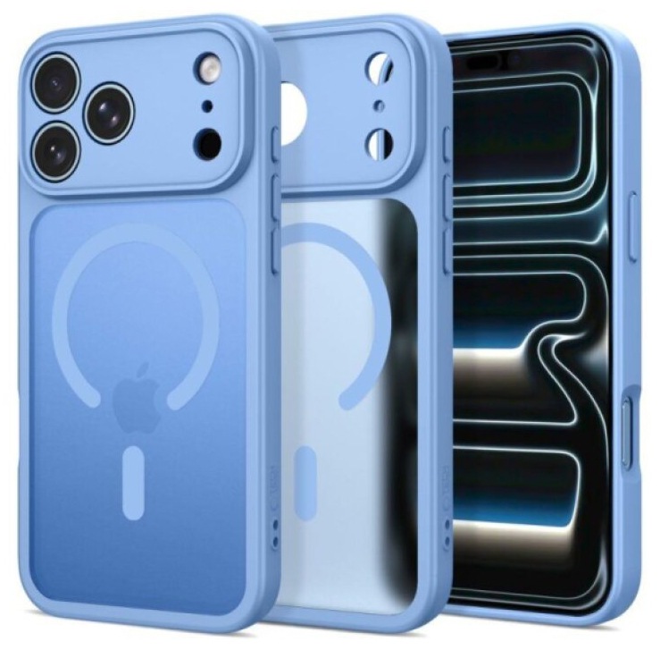Ochranný kryt na iPhone 17 Pro MAX / 18 Pro MAX - Tech-Protect, Basicmag MagSafe Light Blue