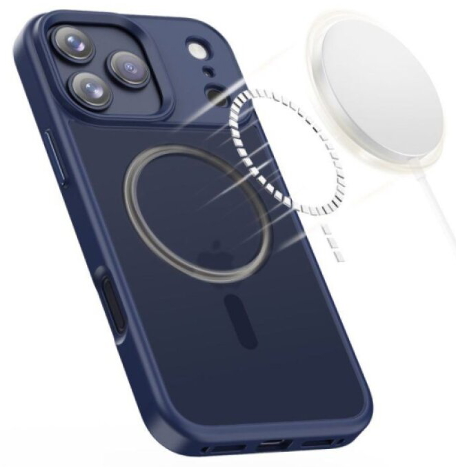 Ochranný kryt na iPhone 17 Pro MAX - Tech-Protect, Magmat MagSafe Matte Deep Blue