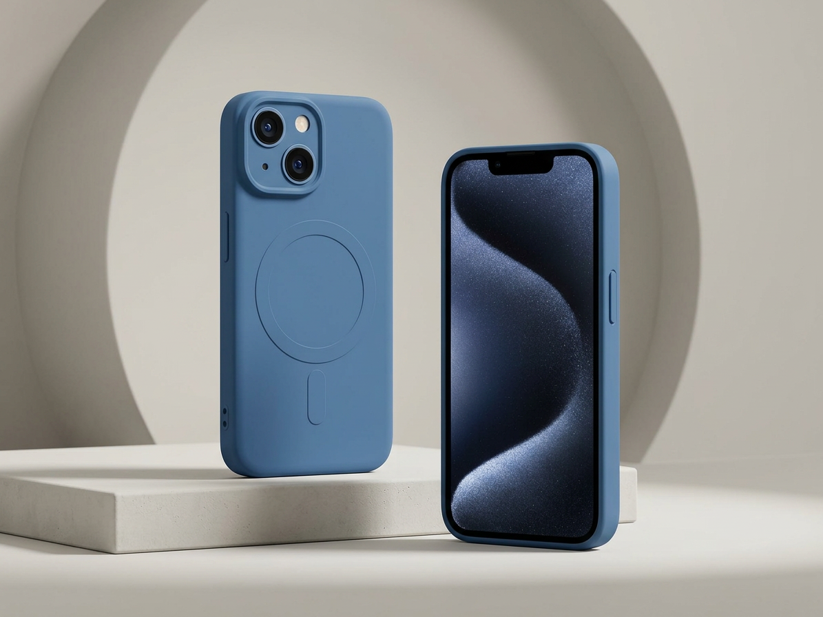 Ochranný kryt na iPhone 13 mini - Mercury, SemiSilicon MagSafe Blue