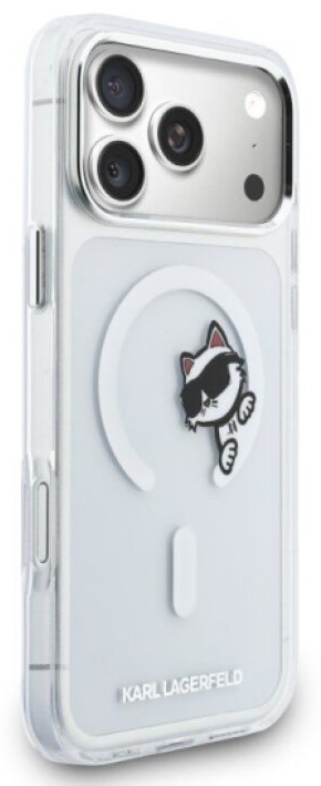 Ochranný kryt na iPhone 17 Pro MAX - Karl Lagerfeld, IML Choupette Peekaboo MagSafe Transparent