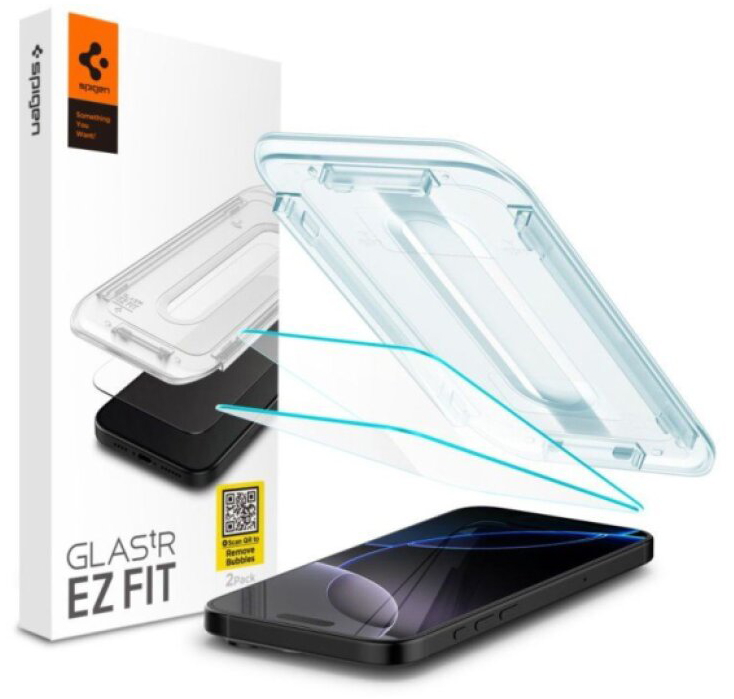 Ochranné tvrzené sklo na iPhone 17 Pro MAX / 16 Pro MAX - Spigen, Glas.tR EZ Fit (2ks s aplikátorem)