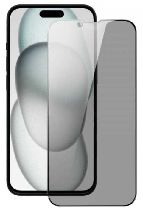 Ochranné tvrzené sklo na iPhone 15 - DuxDucis, Full Glass Privacy