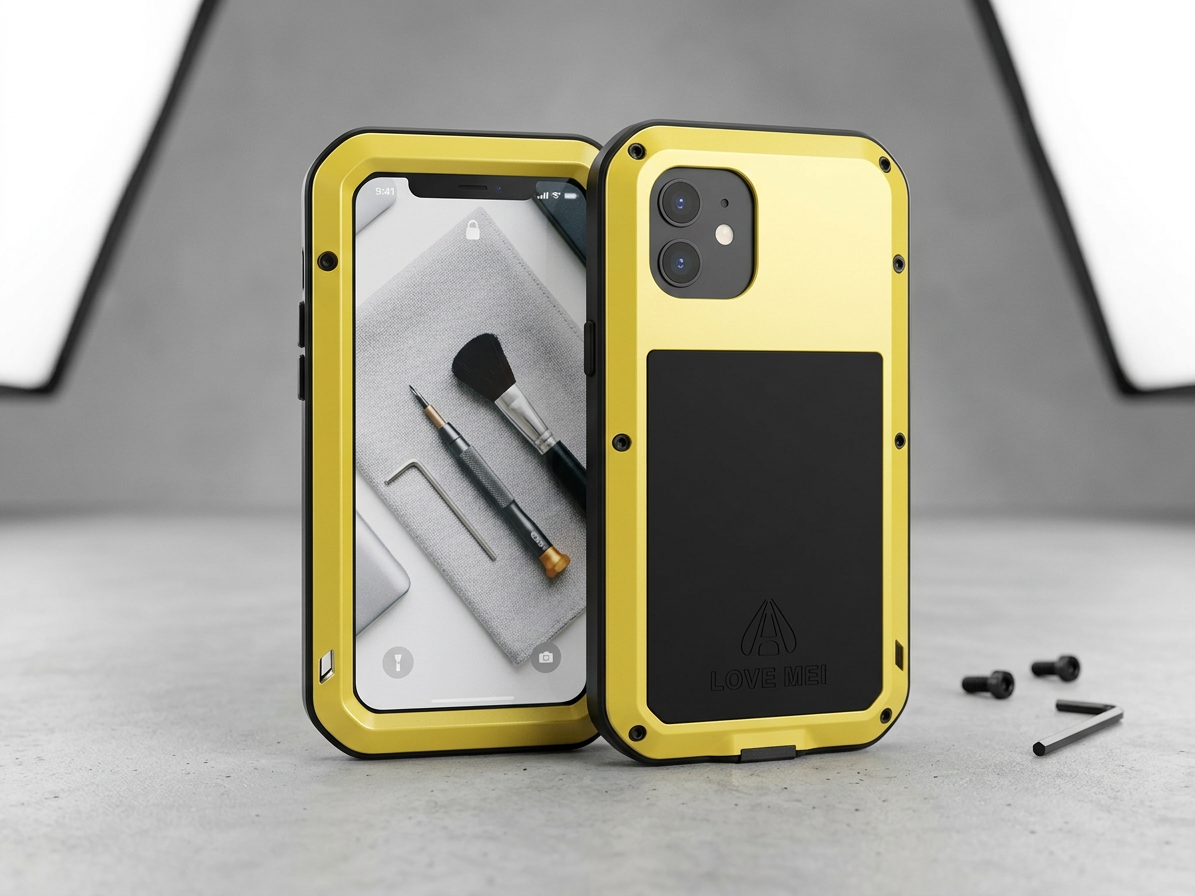 Ochranný kryt pro iPhone 12 - LOVE MEI, Powerful Yellow