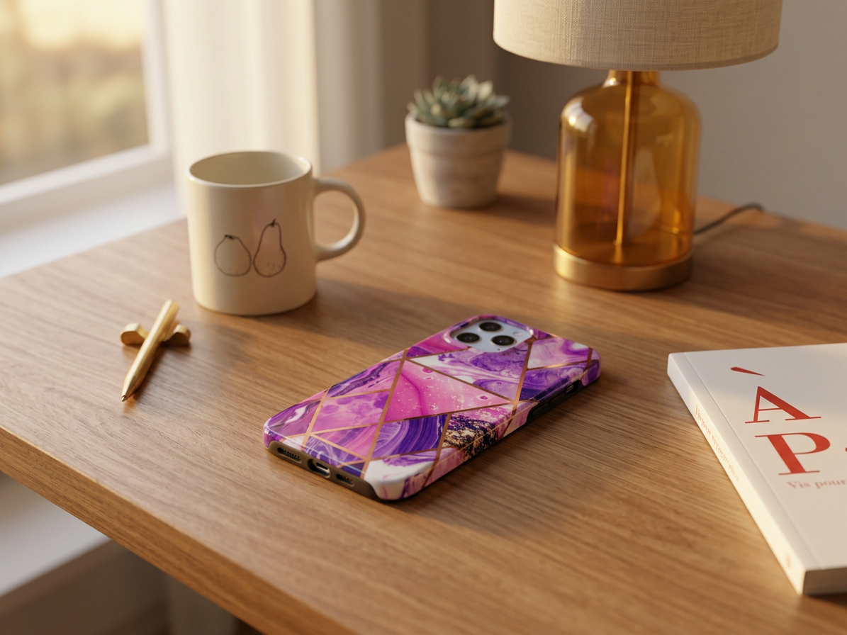 Ochranný kryt na iPhone 15 Pro MAX - Geometric Purple