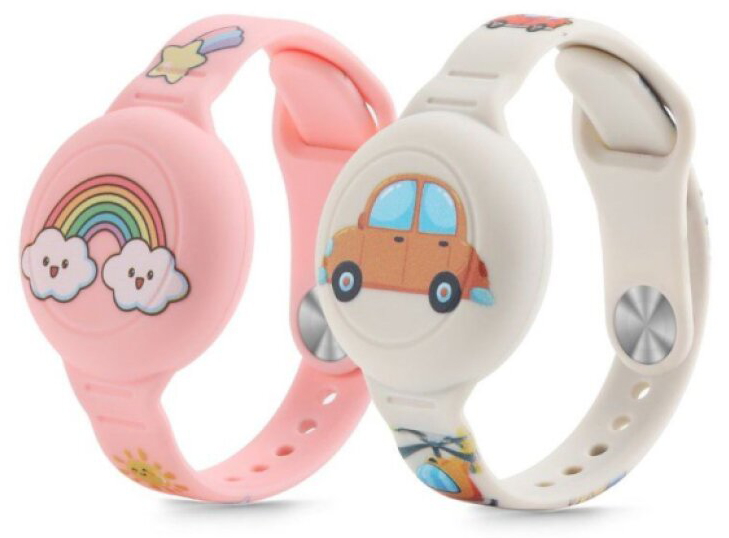 Sada dětských řemínků s pouzdrem pro AirTag - Tech-Protect, Smooth Colorful (2ks)