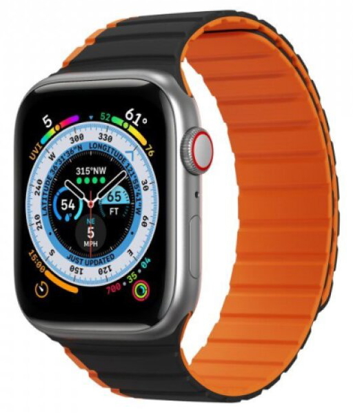 Řemínek na Apple Watch 38mm / 40mm / 41mm / 42mm - DuxDucis, LD BlackOrange