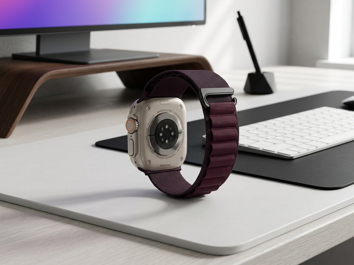 Řemínek pro Apple Watch 44mm / 45mm / 46mm / 49mm - Hoco, WA20 Climbing Purple Cherry