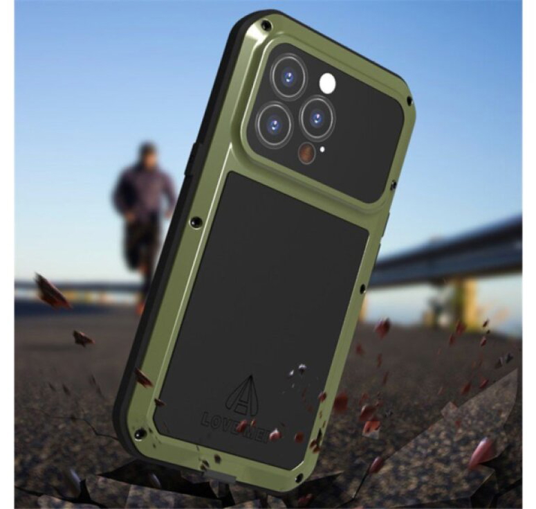 Ochranný kryt pro iPhone 13 Pro - LOVE MEI, Powerful Green