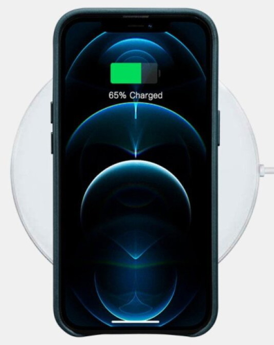 Kožený kryt na iPhone 13 Pro MAX - iCarer, Oil Wax with MagSafe Blue